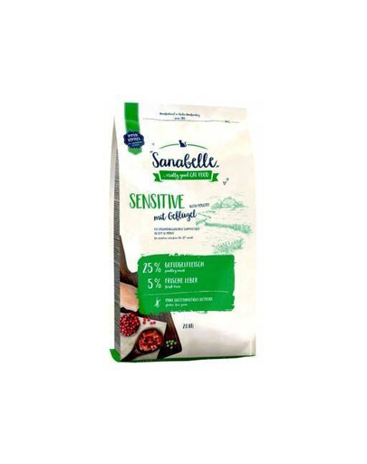 BOSCH SANABELLE Sensitive granule s drůbeží pro kočky s citlivým trávicím systémem 2 kg