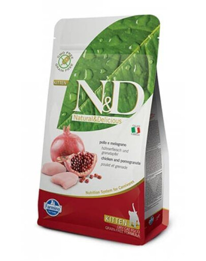 Farmina N&D Prime Cat Chicken Pomegranate Kitten 1,5 kg - granule pro koťata kuře s granátovým jablkem