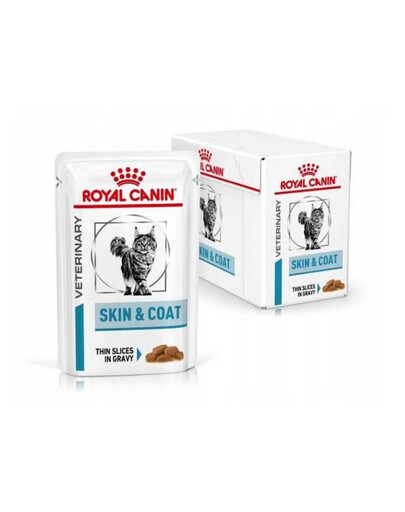 ROYAL CANIN Cat Skin & Coat losos mokré krmivo pro kočky s citlivou kůží 12x 85 g