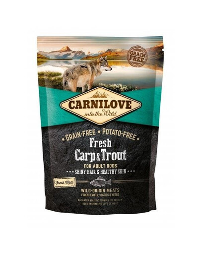 Carnilove Fresh Carp & Trout For Adult 1,5 kg granule pro dospělé psy s kaprem a pstruhem