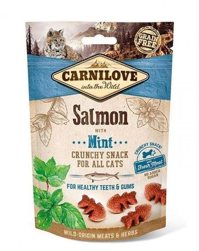 Carnilove Crunchy Snack For All Cats Salmon With Mint pamlsek pro kočky s lososem a mátou 50 g