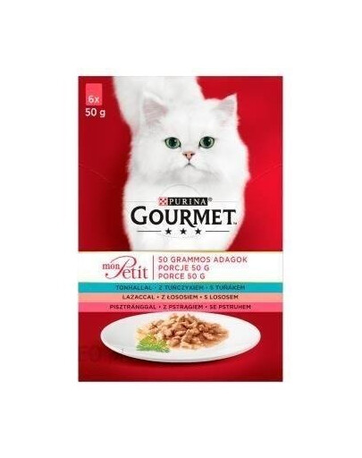 Purina Gourmet Mon Petit Set 6x 50 g sada kapsiček pro kočky s tuňákem v omáčce 