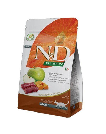 N&D Cat Pumpkin Venison & Apple granule pro kočky 1,5 kg