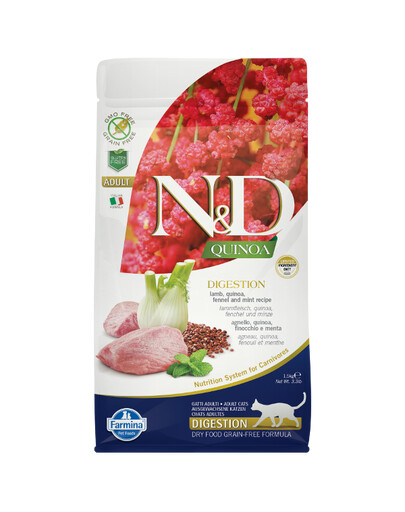 Farmina N&D Cat Quinoa Digestion Lamb & Fennel 1,5 kg