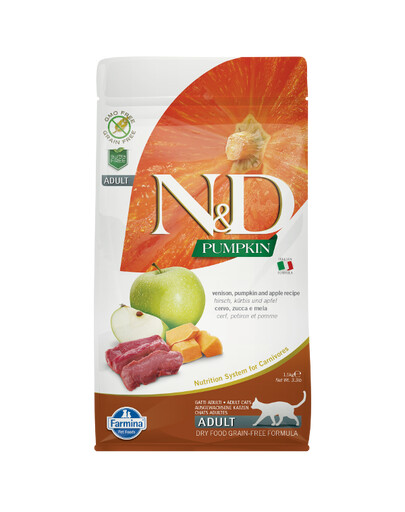 N&D Cat Pumpkin Venison & Apple granule pro kočky 5 kg