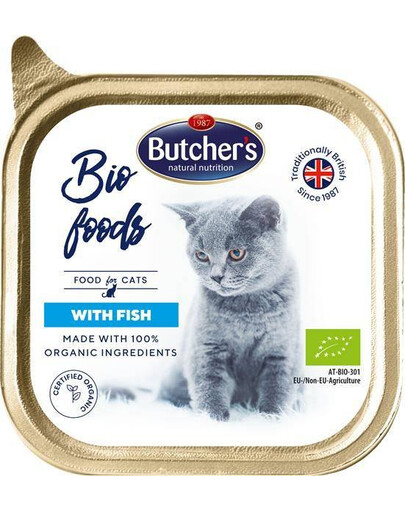Butcher's Bio Foods Cat paštéta s rybou 85 g