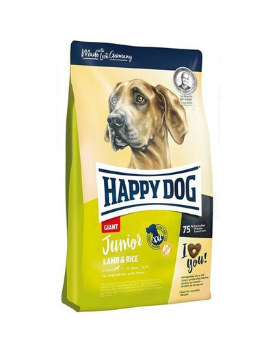 Happy Dog Junior Giant jehněčí s rýží granule pro mladá obří plemena 15 kg