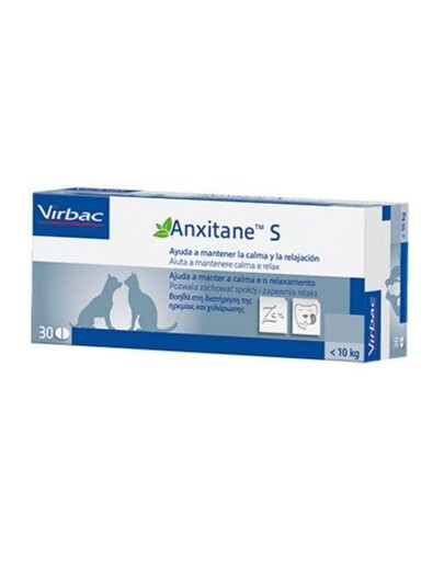 VIRBAC Anxitane S 30 tablet doplněk stravy pro psy a kočky do 10 kg