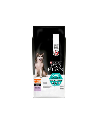 Purina Pro Plan OptiDigest Medium & Large Adult 12 kg - granule pro dospělé psy středních a velkých plemen