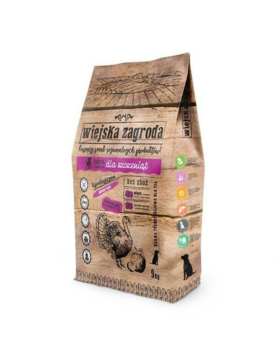 Wiejska Zagroda granule pro psy krůta s jablkem 9 kg