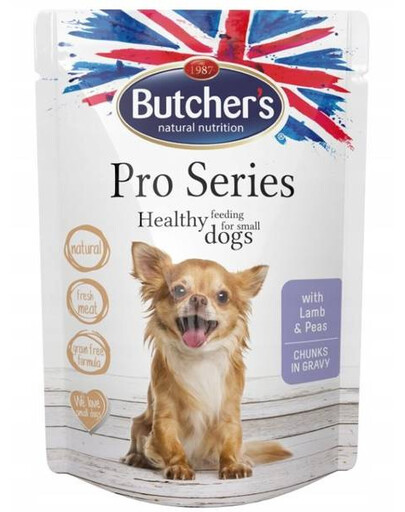 BUTCHER'S ProSeries Dog s jehněčím a hráškovými kousky v omáčce 100 g