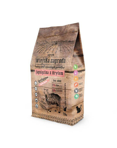 Wiejska Zagroda Jehněčí s krillem 1,6 kg - granule pro kočky