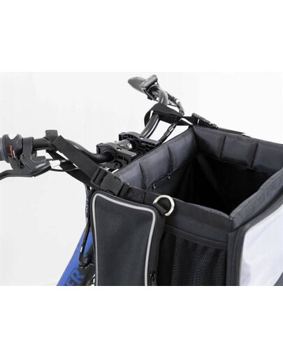 Nosič na přední kolo, černý/šedý, 41 × 26 × 26 cm - pro přepravu psa nebo kočky