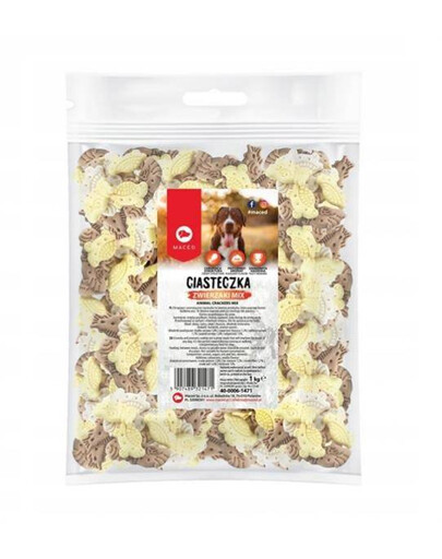 MACED ciastka waniliowe 1kg - przysmak dla psów w każdym wieku, 1 kg