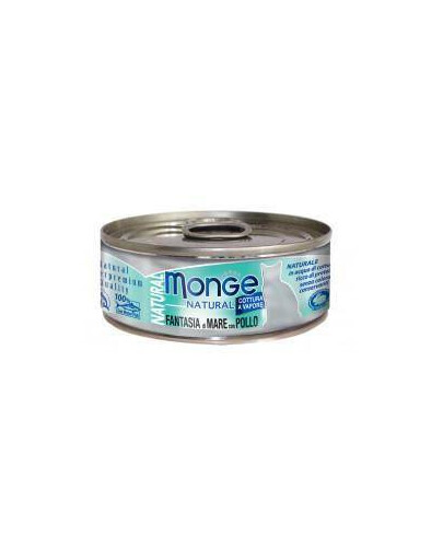 MONGE Natural Cat 80 g mokré krmivo pro kočky, mořské plody a kuře 80 g