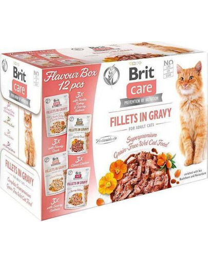 BRIT Care krmivo pro kočky zkušební balení 12x 85 g vlhké krmivo pro dospělé kočky 12x 85 g SADA