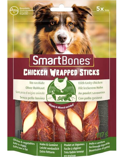 Smart Bones Chicken Wrap Sticks medium pamlsky pro střední psy 5 ks