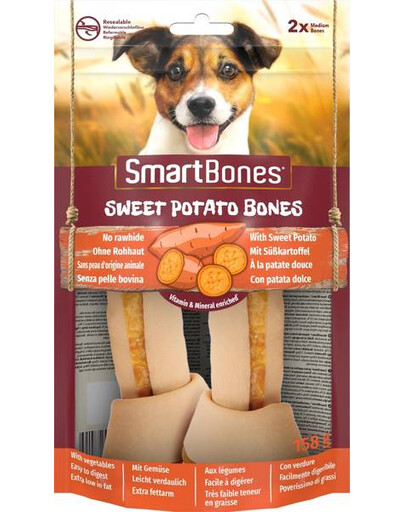 SmartBones Sweet Potato střední 2 ks pamlsek pro psa batáty 2 ks