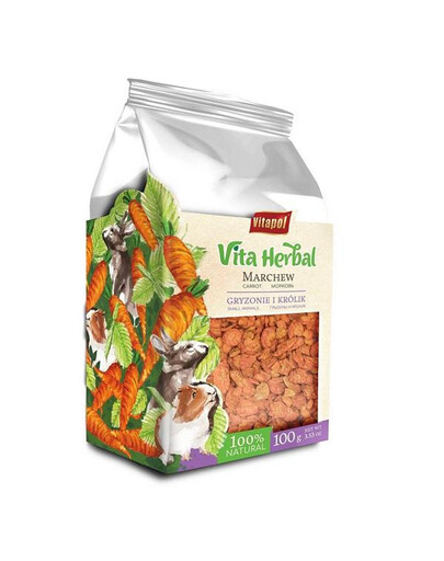 Vita Herbal pro hlodavce a králíky sušená mrkev 100 g