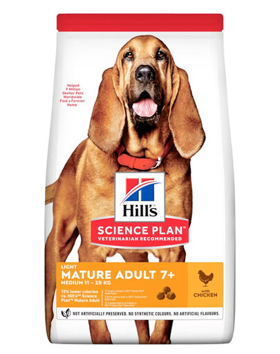 HILL'S Science Plan granule pro starší psy středních plemen s kuřecím masem 14 kg