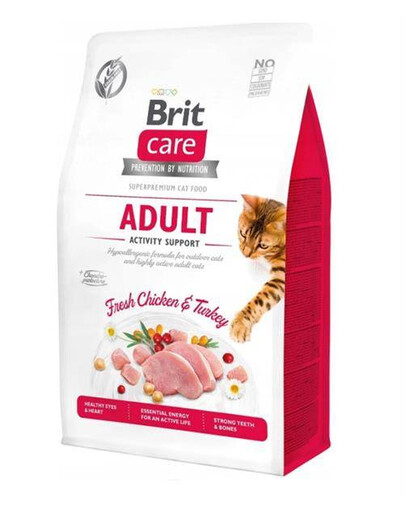 Brit Care Cat Grain Free Adult 2 kg - granule pro venkovní a aktivní kočky
