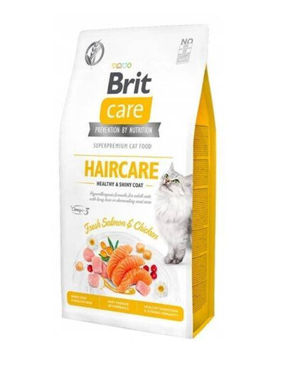 Brit Care Cat Grain Free Haircare 400 g - granule pro dospělé kočky, pro zdraví srsti a kůže