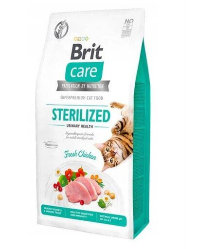 Brit Care Cat Grain free sterilized urinary 400 g krmivo pro dospělé, sterilizované kočky