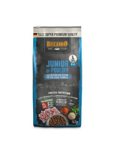 BELCANDO Finest Grain Free Junior Poultry M-XL 12,5 kg granule pro štěňata středních a velkých plemen 12,5 kg