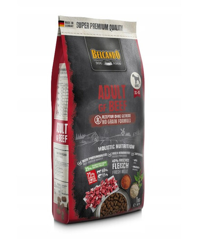 BELCANDO Adult Grain Free Beef 1 kg sušeného hovězího krmiva pro psy