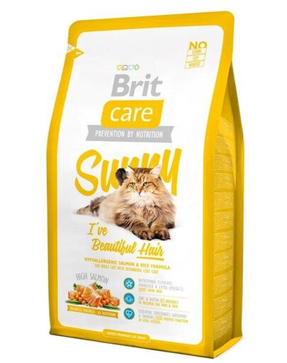 Brit Care Cat Sunny I'Ve Beautiful Hair 7 kg granule pro kočky vyžadující speciální péči o srst 7 kg