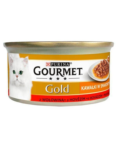 Purina Gourmet Gold konzerva s hovězím masem 85 g 