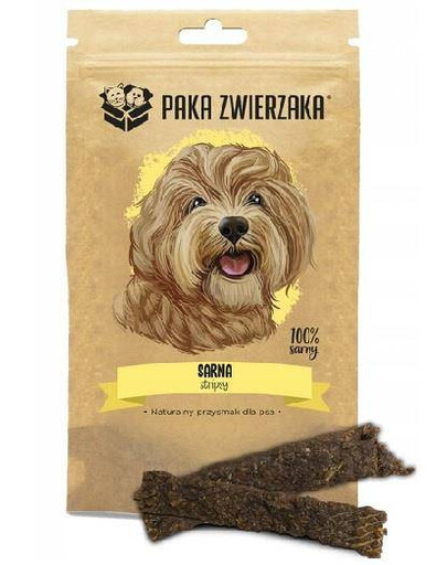 Paka Zwierzaka Strips deer 100% 70 g - pamlsek pro dospělé psy