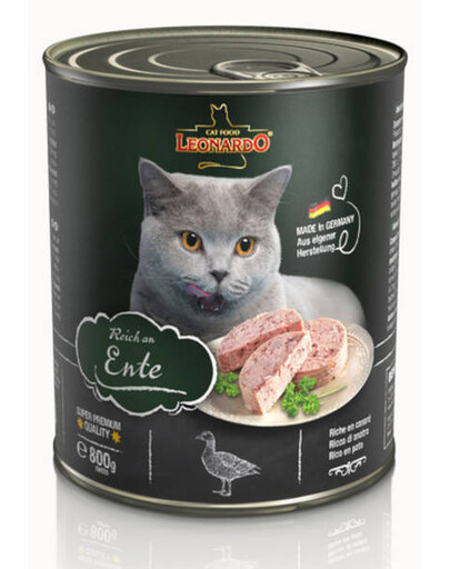 LEONARDO Quality Selection mokré krmivo pro kočky s kachnou 800 g