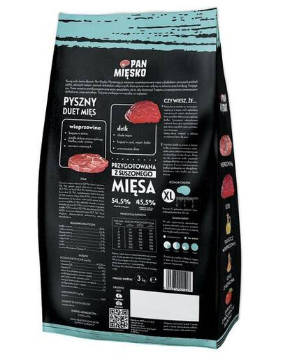 Pan Mięsko 3 kg granule pro dospělé psy, vepřové maso s divočákem XL 3 kg