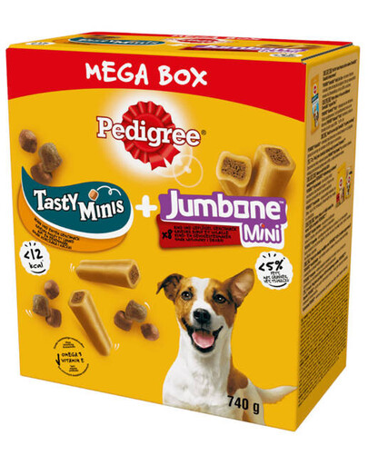 Pedigree Tasty Minis + Jumbone Mega Box 740 g - pamlsky pro psy