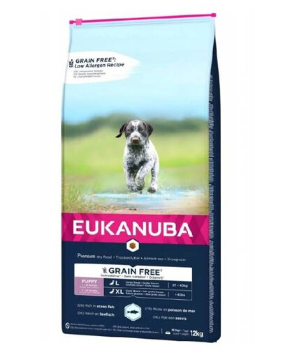 Eukanuba Puppy & Junior Large & Giant Grain Free Ocean Fish - granule pro psy