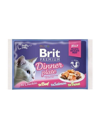 BRIT Premium Fillet mix příchutí v želé pro kočky 52x 85 g