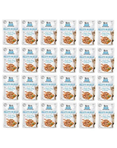 BRIT Care filety v kapsičkách z krůty a krevet pro kočky 24x 85 g