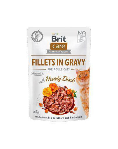 BRIT Care filety v kachní omáčce 24x 85 g Kachní filety v omáčce mokré krmivo pro kočky 24x 85 g
