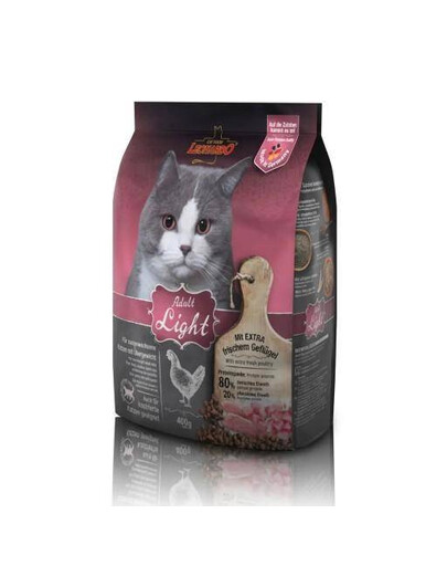 LEONARDO Adult Light krmivo pro dospělé kočky s nadváhou 400 g