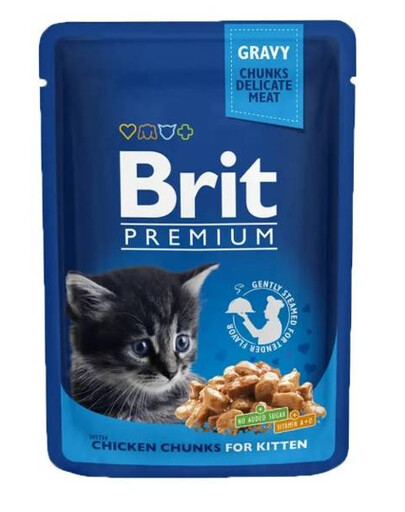 BRIT Premium Kitten kuřecí sáček pro koťata 24x 100 g