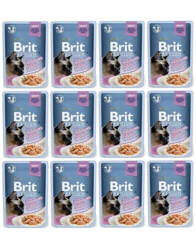 BRIT Premium Filety v lososové šťávě pro kastrované dospělé kočky 24x 85 g