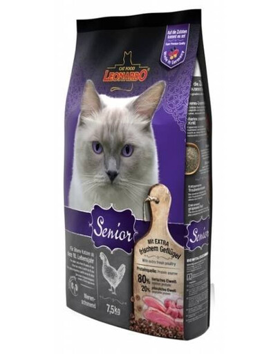 LEONARDO Senior granule pro starší kočky 7,5 kg