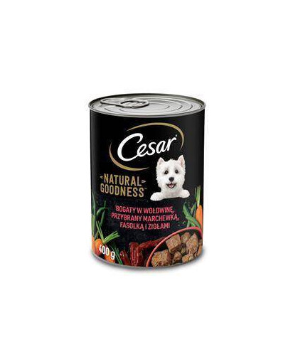 CESAR konzerva pro psy 6x 400 g hovězí maso s mrkví, fazolemi a bylinkami