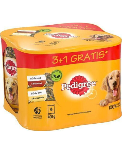 PEDIGREE Adult kapsičky pro psy, kuřecí a hovězí maso v želé 24x 400 g