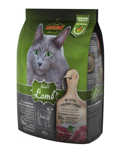 LEONARDO Adult Lamb & Rice granule pro dospělé kočky s jehněčím masem 400 g