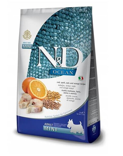 FARMINA N&D Ocean Adult Mini granule pro psy 800 g