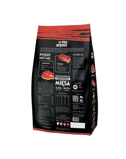 PAN MIĘSKO Hovězí s kozím masem M 9 kg