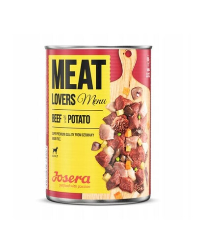 Josera Meat Lovers Menu Hovězí maso s bramborem konzerva pro dospělé psy 400 g