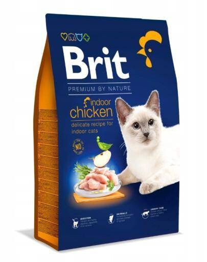 BRIT Cat Premium by Nature Indoor chicken 8 kg granule pro dospělé kočky v interiéru 8 kg